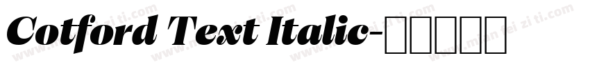 Cotford Text Italic字体转换